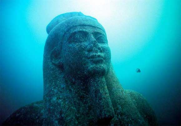 statue underwater Heracleion