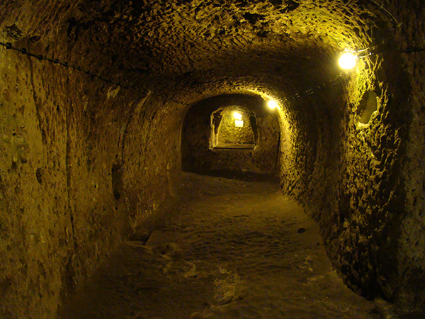 Tunnels inn Underground City in Turkey. www.salemtunneltour.com