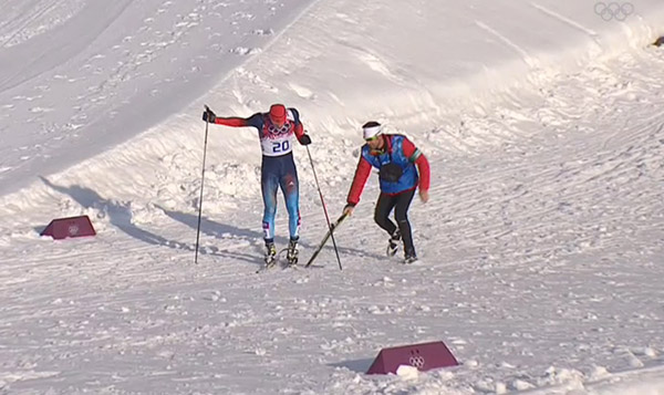 Canada coach helps Russian skiier