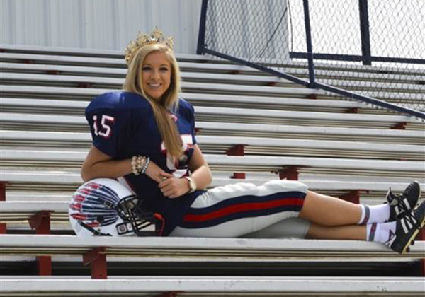 homecoming queen plays football