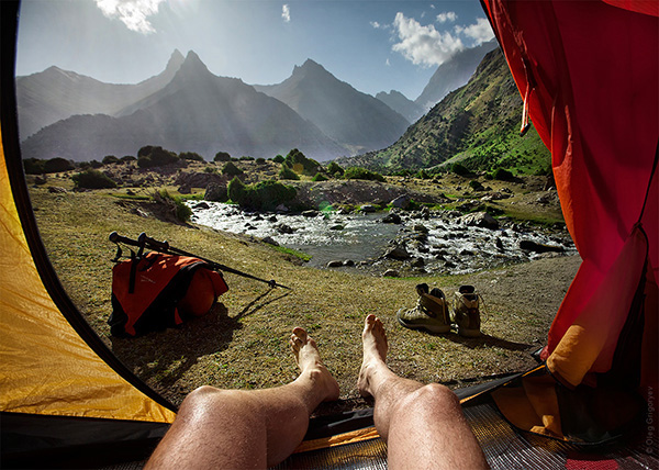 morning views from a tent