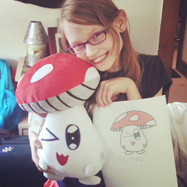 make drawing into stuffed animal