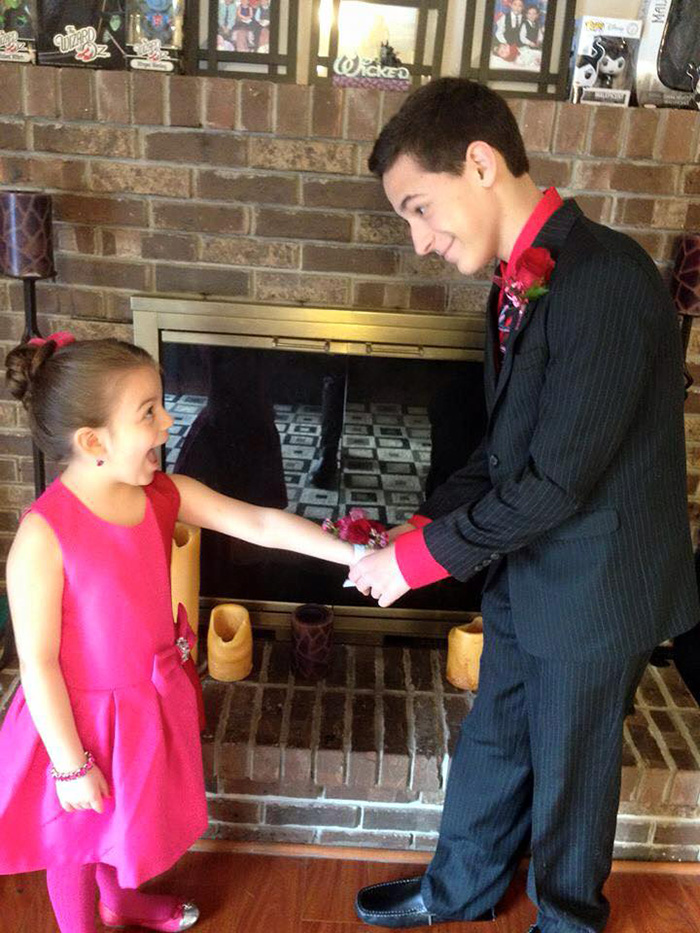 brothers take sisters to father daughter dance