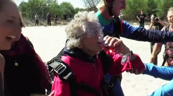 woman skydives 100th birthday
