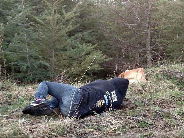 two girls rescue starving dog