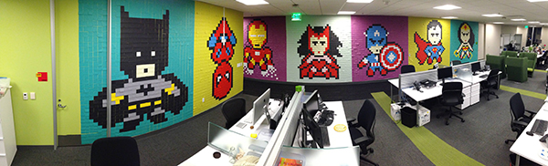 office superhero post its