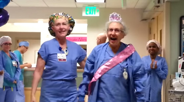90 year-old nurse surprise birthday