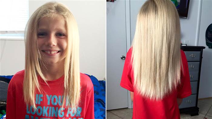 8 year old grows out hair for kids in need