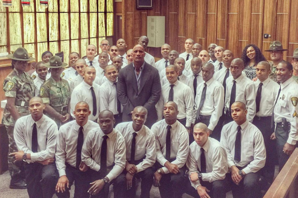 the Rock helps prison inmates