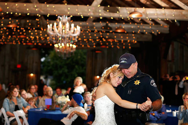 cops dance father daughter dance bride