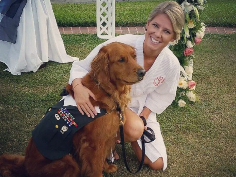 therapy dog serves as best man for veteran
