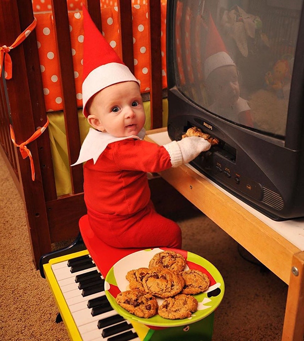 dad turns son into real elf on the shelf
