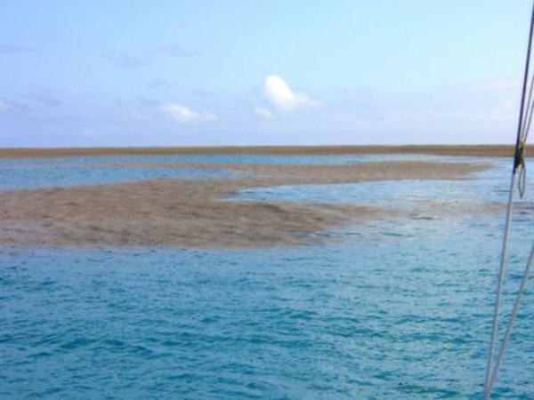 sandbar middle of ocean island creation
