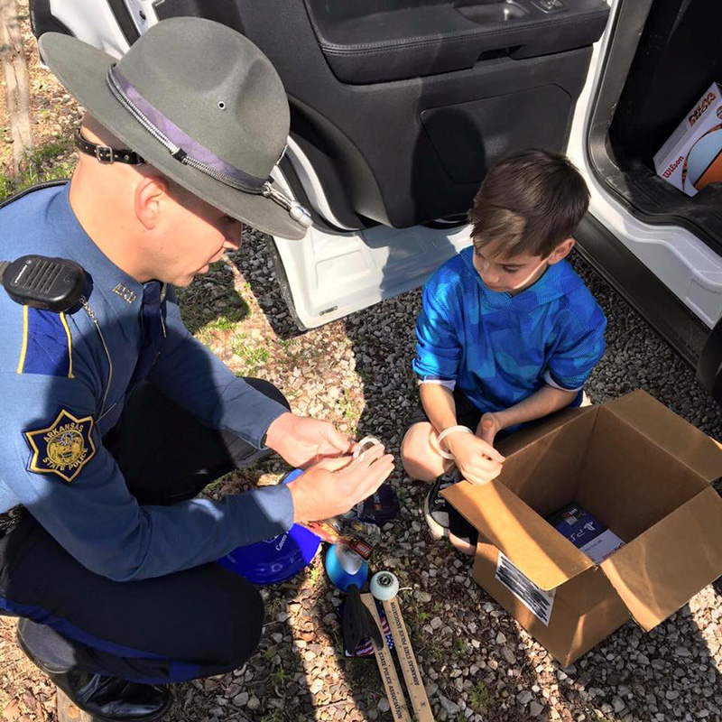 state troopers show up to kids birthday party no one shows up