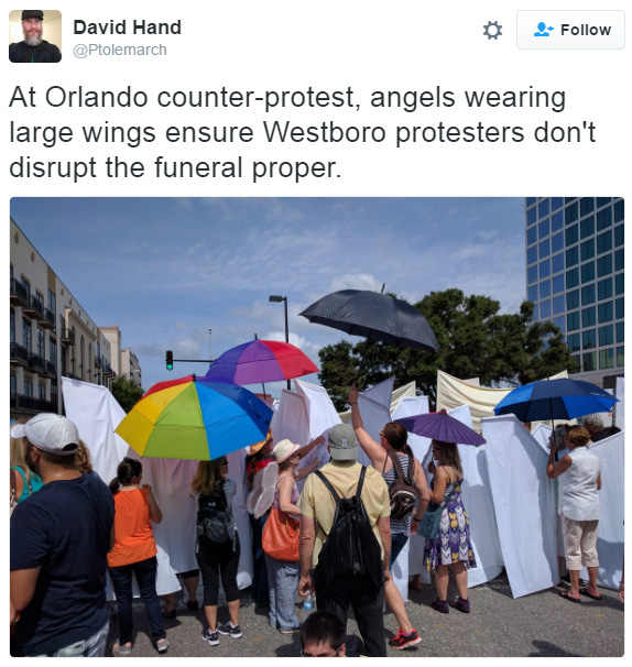 angels drown out protestors orlando