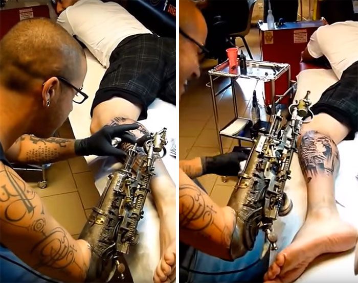 arm tattoo gun