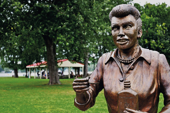 scary lucy statue replaced