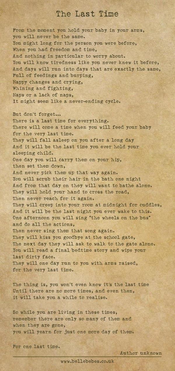 the last time poem
