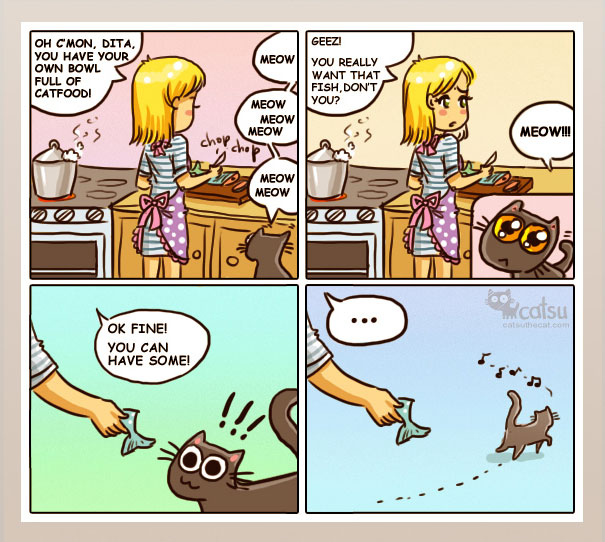 If You Own A Cat, These Comics Purrfectly Describe Your Life 45gfj-funny-cat-comics-7