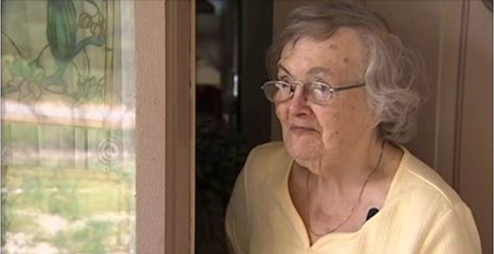 Papa Johns checks on old woman hurricane