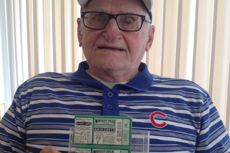 97-year-old cubs fan gets front row world series tickets