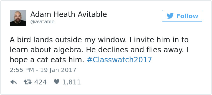 professor tweets no students show to class