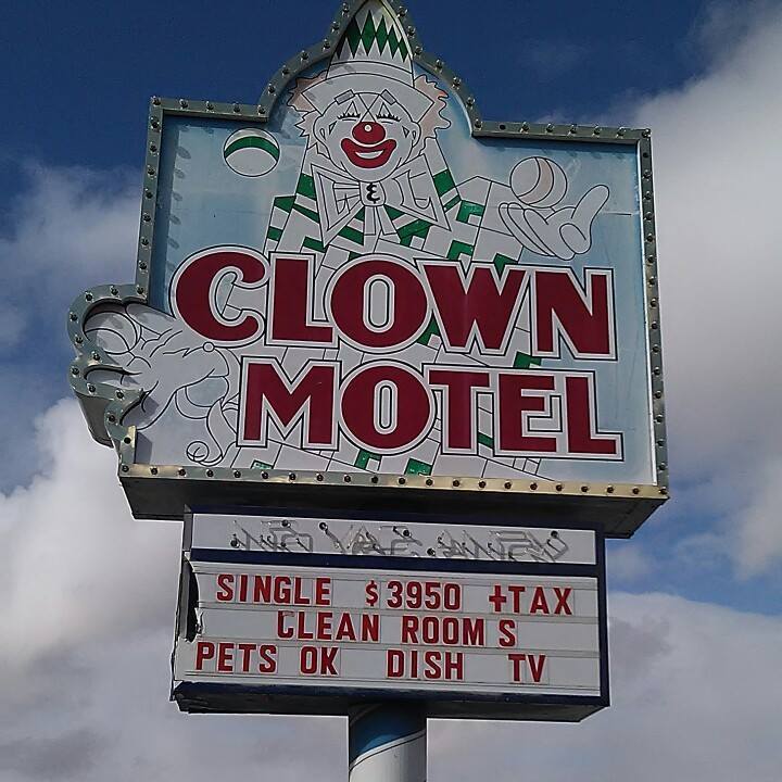 clown motel Nevada creepy