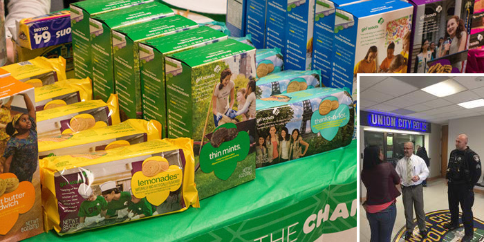 cops save the day girl scout cookies robbed good news