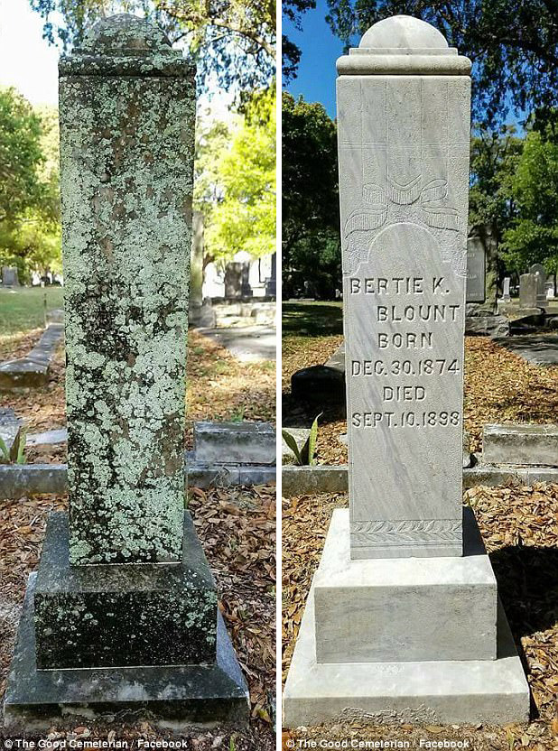 man spends days off cleaning veteran tombstones