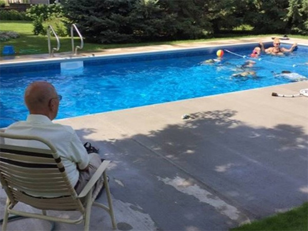 old man builds pool for kids wife dies