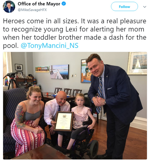 girl with cerebral palsy saves baby brother from