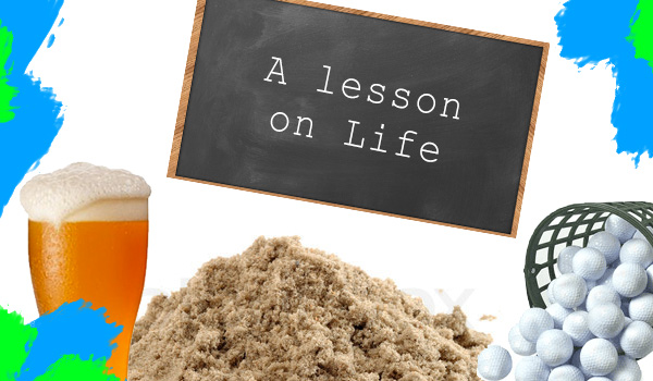 A teacher's life lessons using a jar and some golf balls