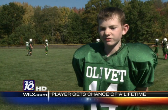 olivet special needs student scores touchdown