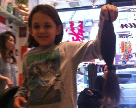 colin donates hair to kids with cancer