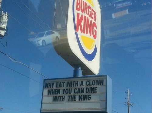 burger king sign funny