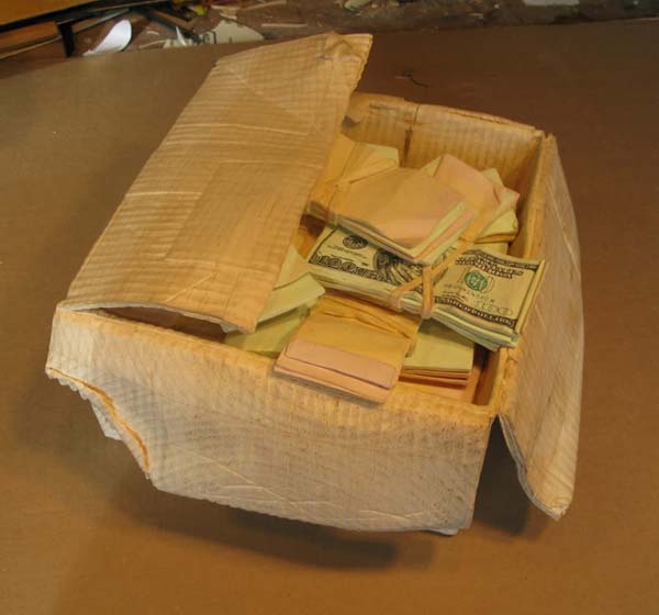 money box wood stacks randall rosenthal block cash baseball carved blow realistic cards minds turn mail painted paint mind brilliant