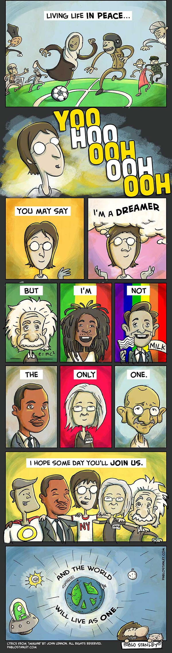 John Lennon's 'Imagine' Made Into A Comic Strip… The World Is Run By