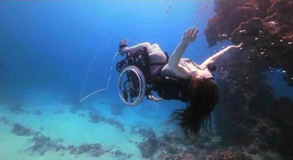 Sue Austin wheelchair diving