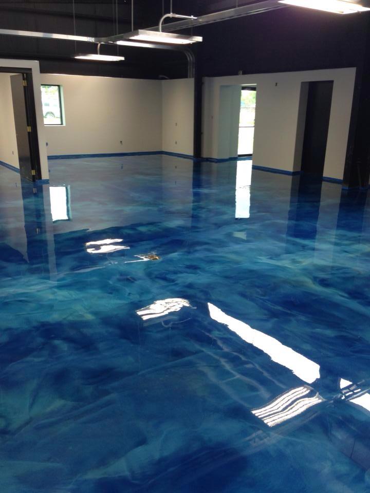 Its like walking on water. This is a concrete floor