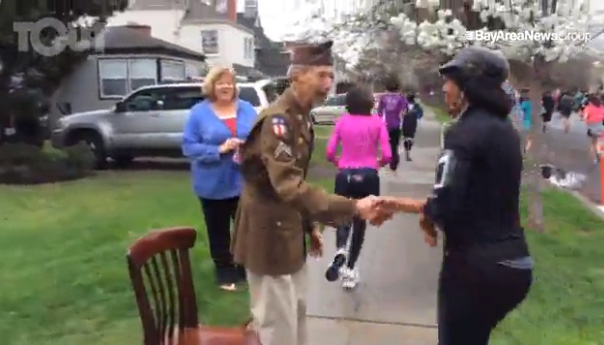 war vet shake hands race