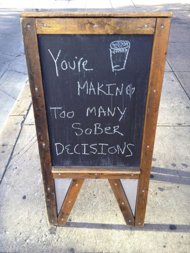 funny sidewalk signs