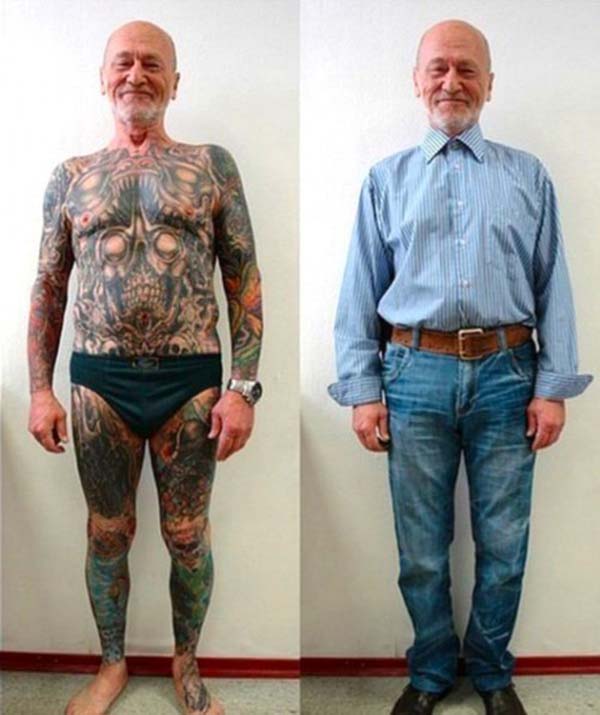 old people with tattoos