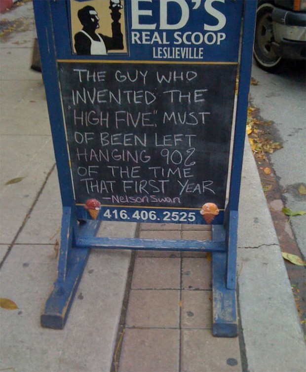 funny sidewalk signs