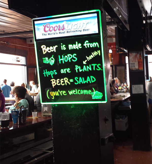 beer is salad