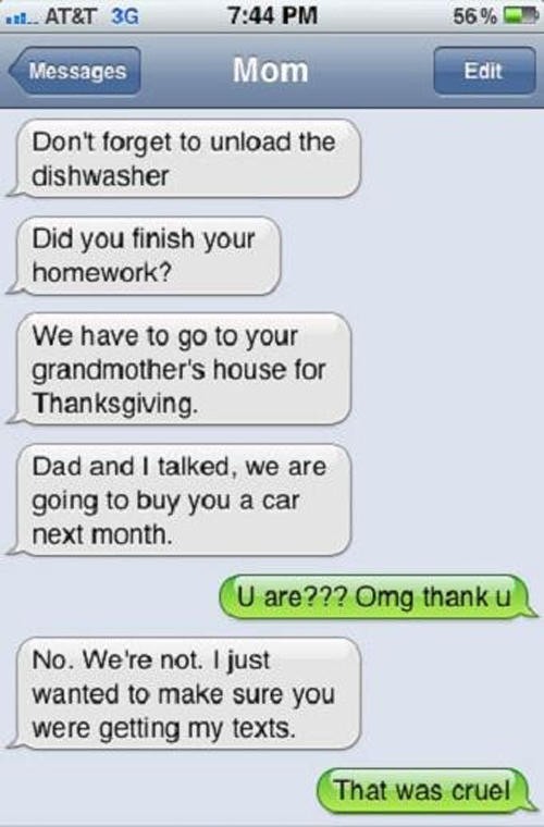 funniest texts parents kids