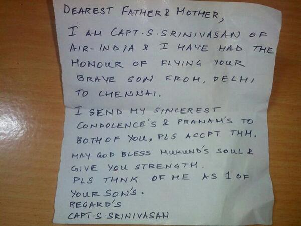 Pilot Writes Touching Letter To Parents Of Fallen Soldier Pilot Writes Touching Letter To Parents Of Fallen Soldier