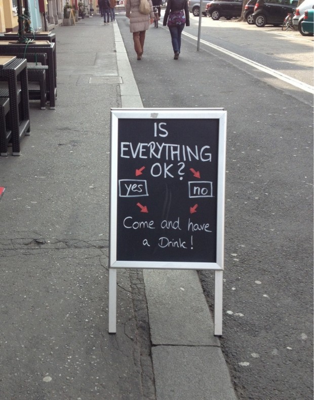 funny sidewalk signs