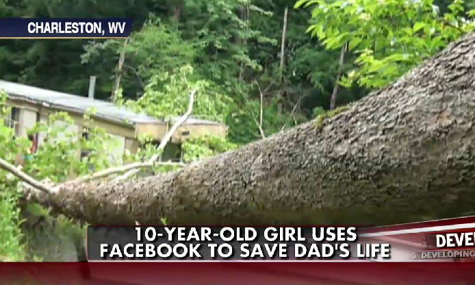 girl saves dad on facebook
