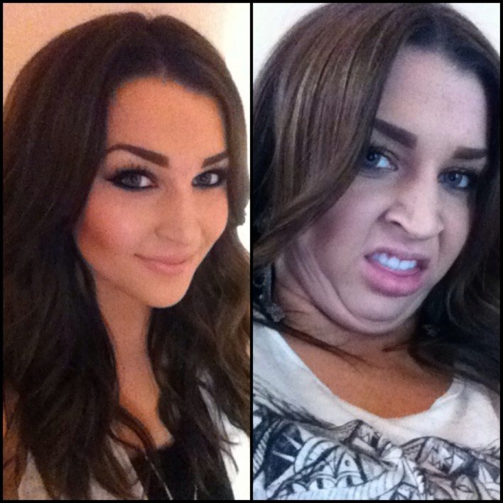 beautiful girls making ugly faces