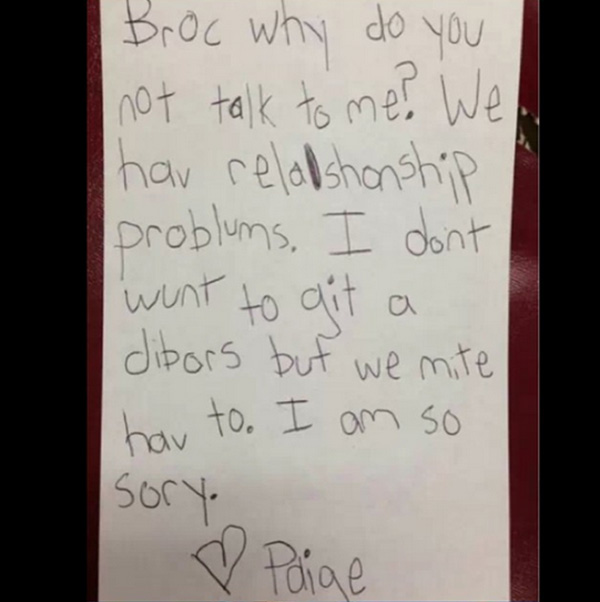 kid break up letters funny